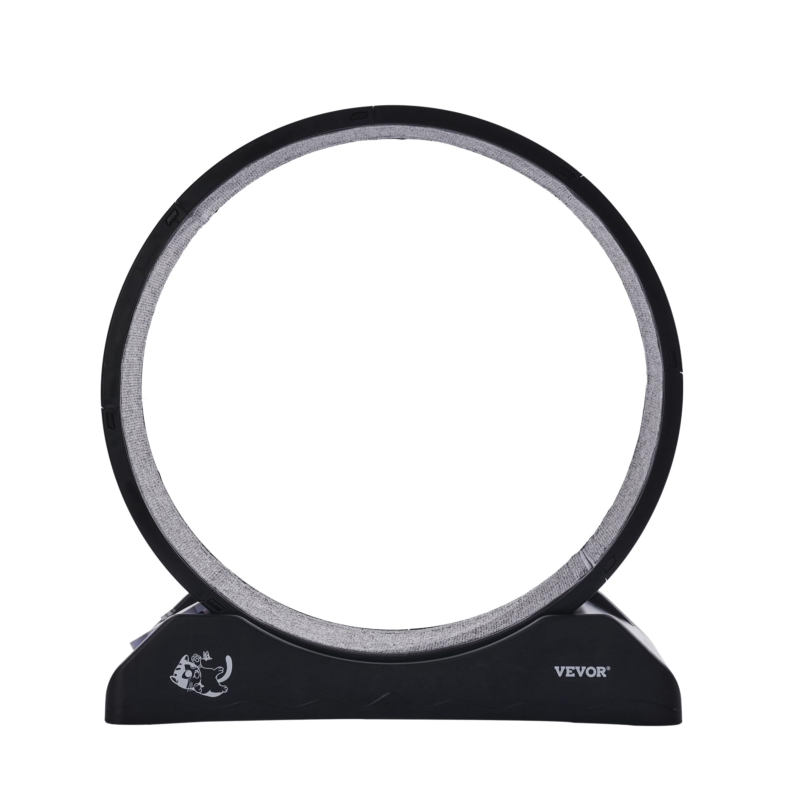 VEVOR Rueda de Ejercicio para Gatos de 800 x 340 x 850 mm, Rueda Grande para Correr con Freno Seguro y Pista Alfombrada, Cinta de Correr Silenciosa para Mascotas para Pérdida de Peso y Salud, Negro