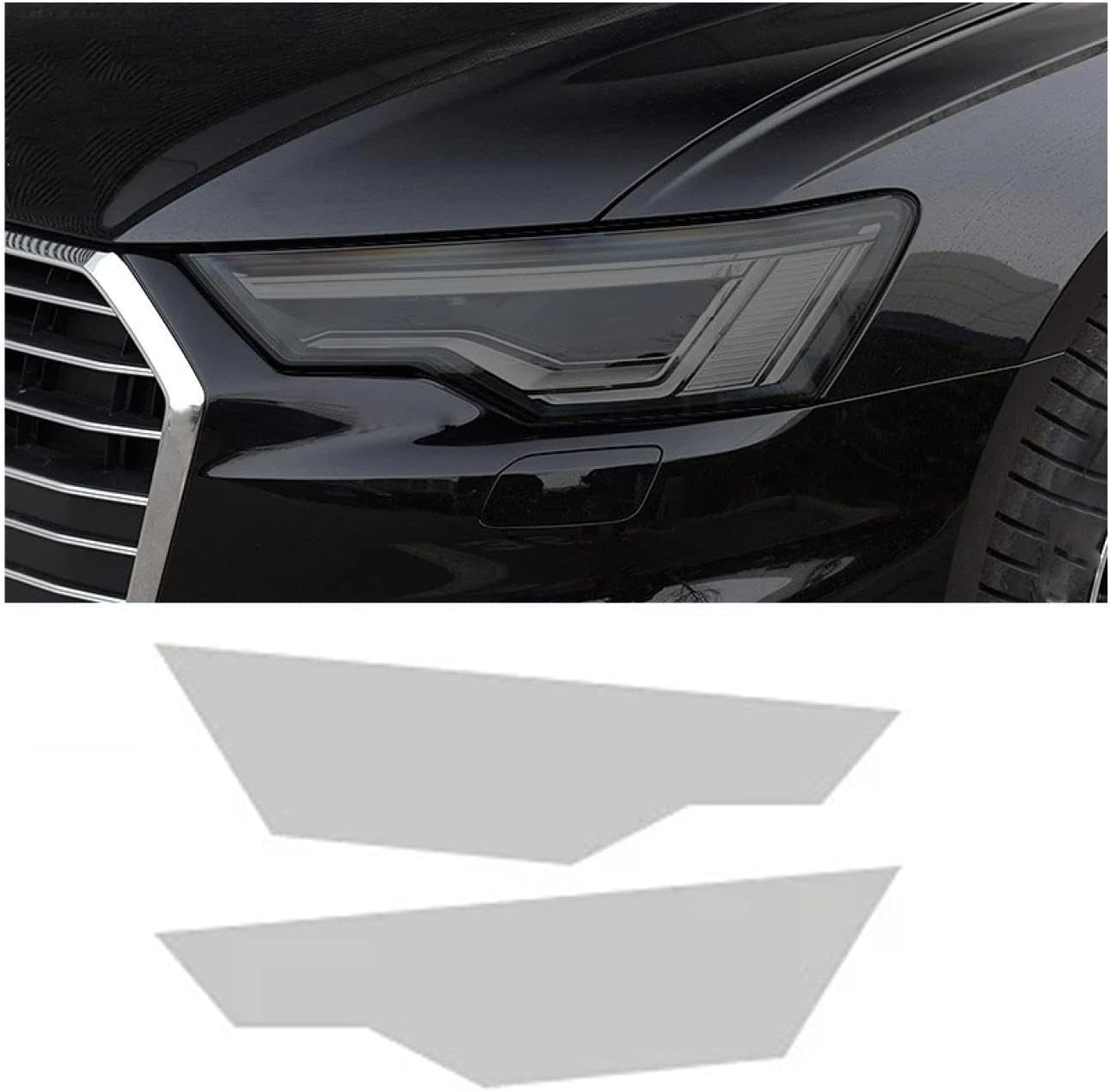 SamLng Car Front Light Film for A6/S6（C8） 2019 2020 2021 Precut Headlight Protective Film Car Front Headlamp Protection Film car Lights Film Headlight Anti-Scratch Non-Yellowing Protective Film