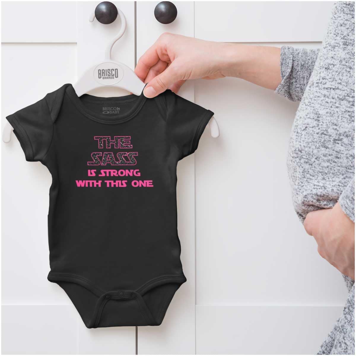 Brisco Brands Sass Strong With This One Dark Galaxy Baby Bodysuit Jumper Girls
