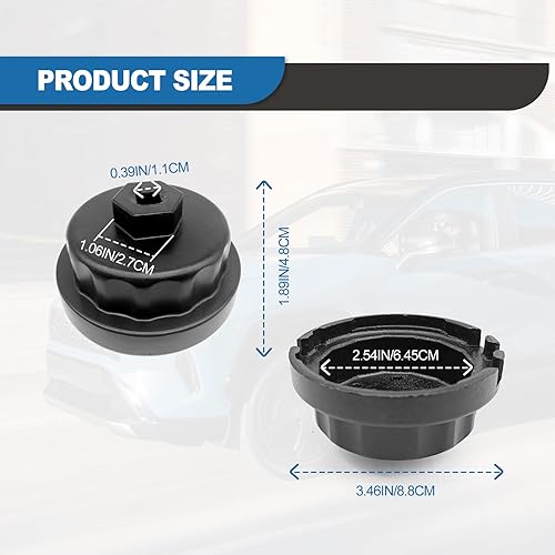 Miniatura 2 de Herramienta de extracción de tapa de filtro de aceite compatible con Toyota, Lexus, RAV4, Camry, Tundra, Highlander, Sienna, enchufe de extracción