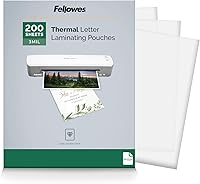 Vista 3 de Fellowes Bolsas de laminado térmico, hojas de tamaño carta de 5 mil, 9 x 11.5, paquete de 100, transparentes (5743501) + paquete de 200