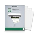 Thermal Laminating Sheets, 3mil Letter Size Pouches, 9 x 11.5, 200 Pack, Clear (5743401)