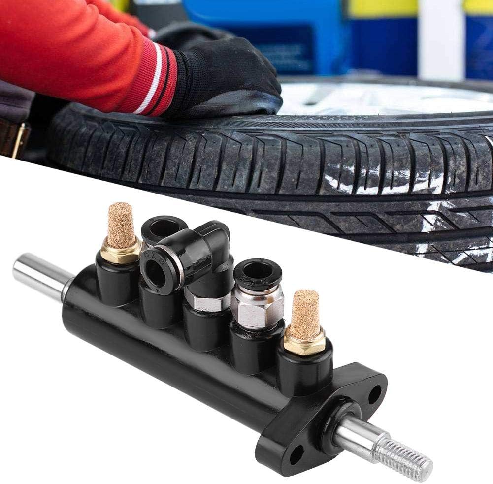 Control Valve Foot Pedal for Tire Changer Machines Type A with 8mm Pipe Diameter and Mufflers (2 Pack)
