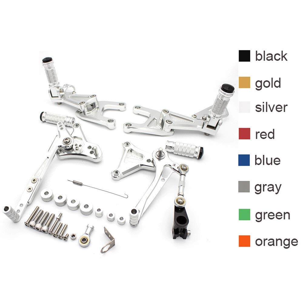 Se adapta a Tnt125 Tnt 125 2016 2017 2018 2019 2020 Reposapiés trasero de motocicleta aleación aluminio CNC