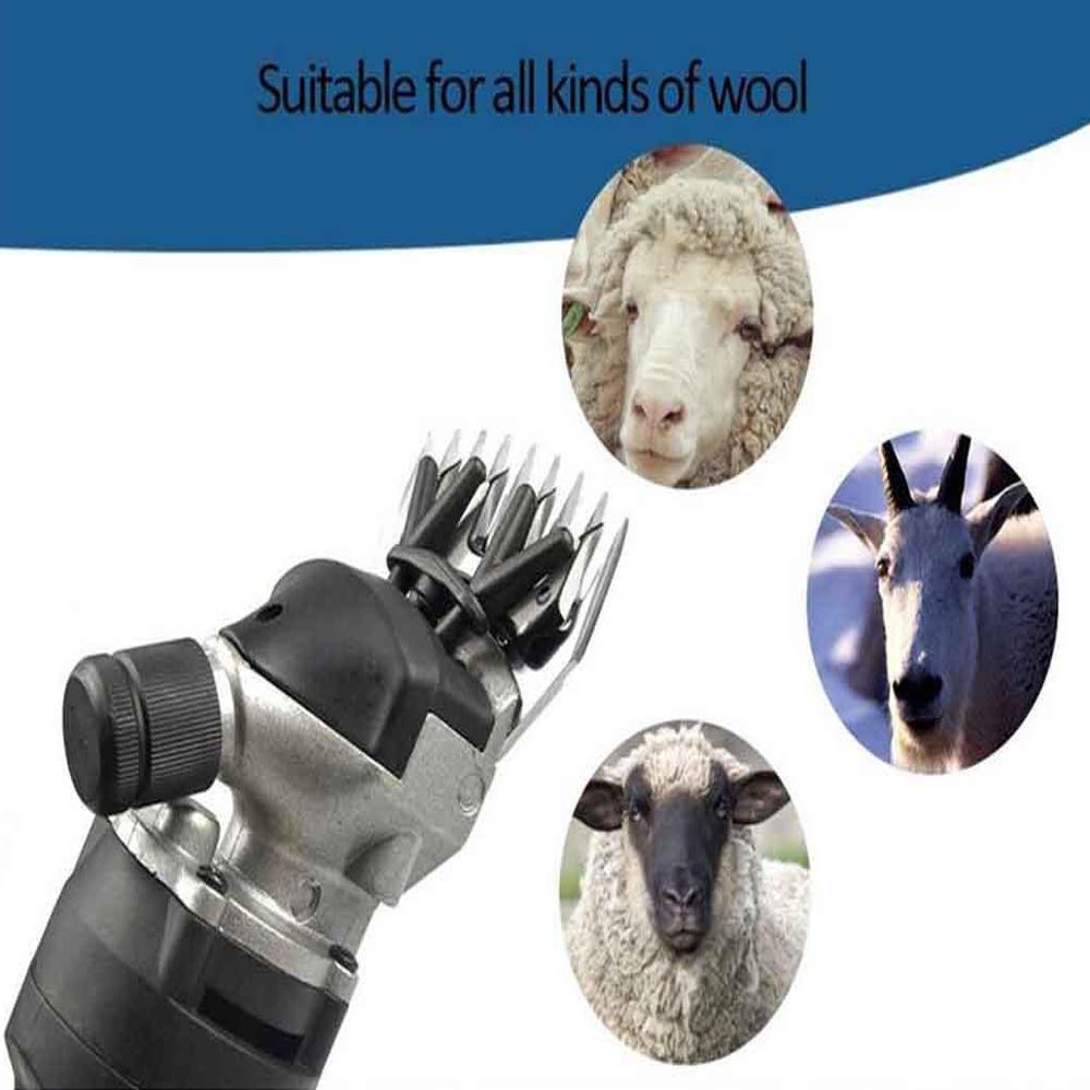 690W 6-speed Regolabile Tosatrice/Tosatrice professionale a lama elettrica per animali Capre di pecora Lamas Alpacas (Nero)