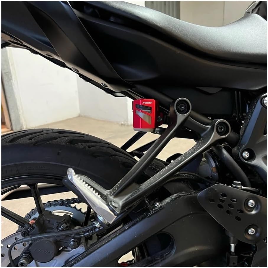 Front Brake Fluid Reservoir Cover 2023 for YZF-R6 YZF R6 YZF R6 R1 CNC Motorcycle Rear Front Brake Fluid Reservoir Cover Sock Oil Tank Cup Cover Guard