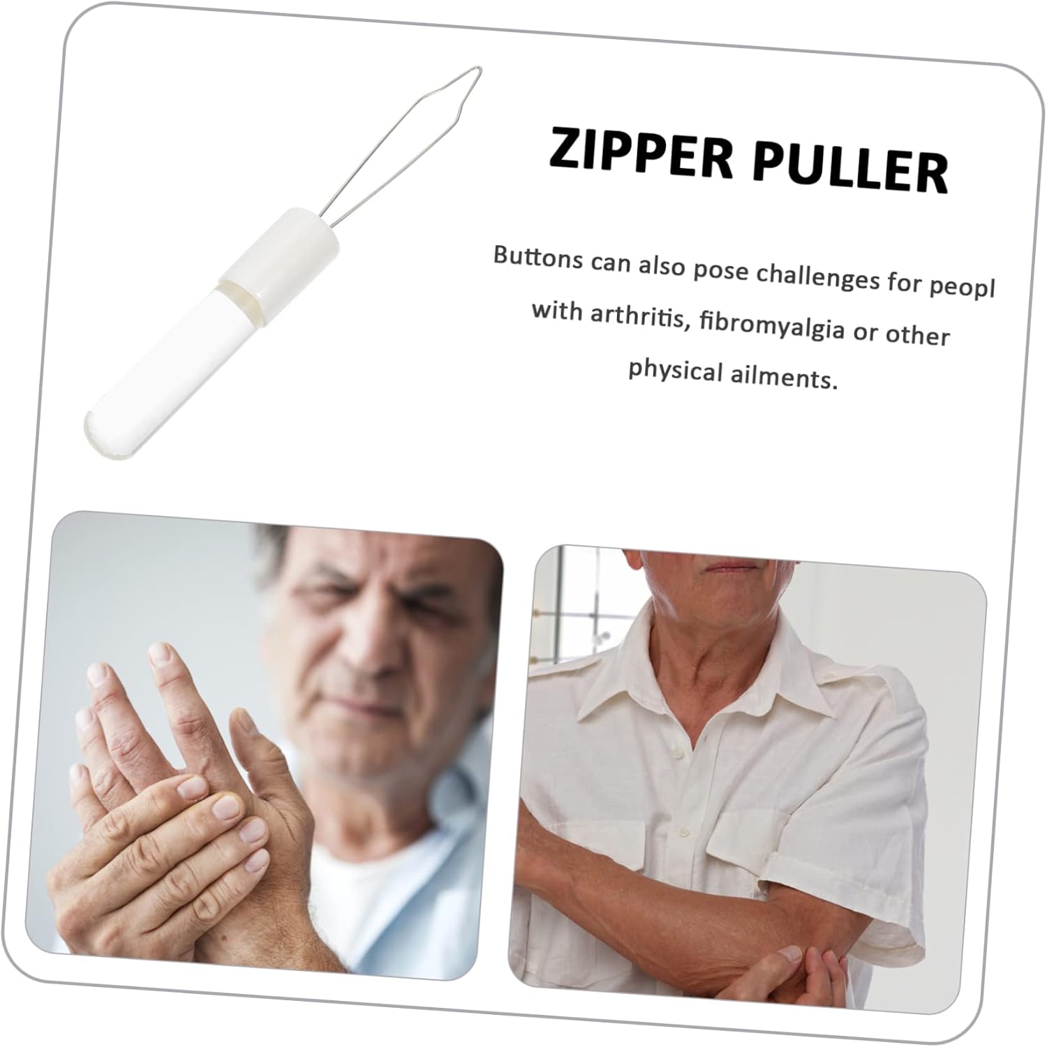 One Hand Tool Dressing Aid Device for Easy Zipper Pulling for Seniors and Disabled Convenient Button Assist Tool for Effortless Dressing