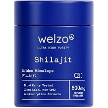 Welzo 9-in-1 Shilajit Complex Capsules 1480mg   Pure Himalayan Shilajit with Ashwagandha, Panax Ginseng, Rhodiola Rosea & Ginkgo Biloba   High Strength Natural Energy & Vitality Support   60 Capsules