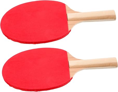 Toyvian Table Tennis Wooden Racquet with Comfortable Grip for Adults and Non Skid Playing Bats for Use Enhances Hand Eye Coordination and Reaction Ability