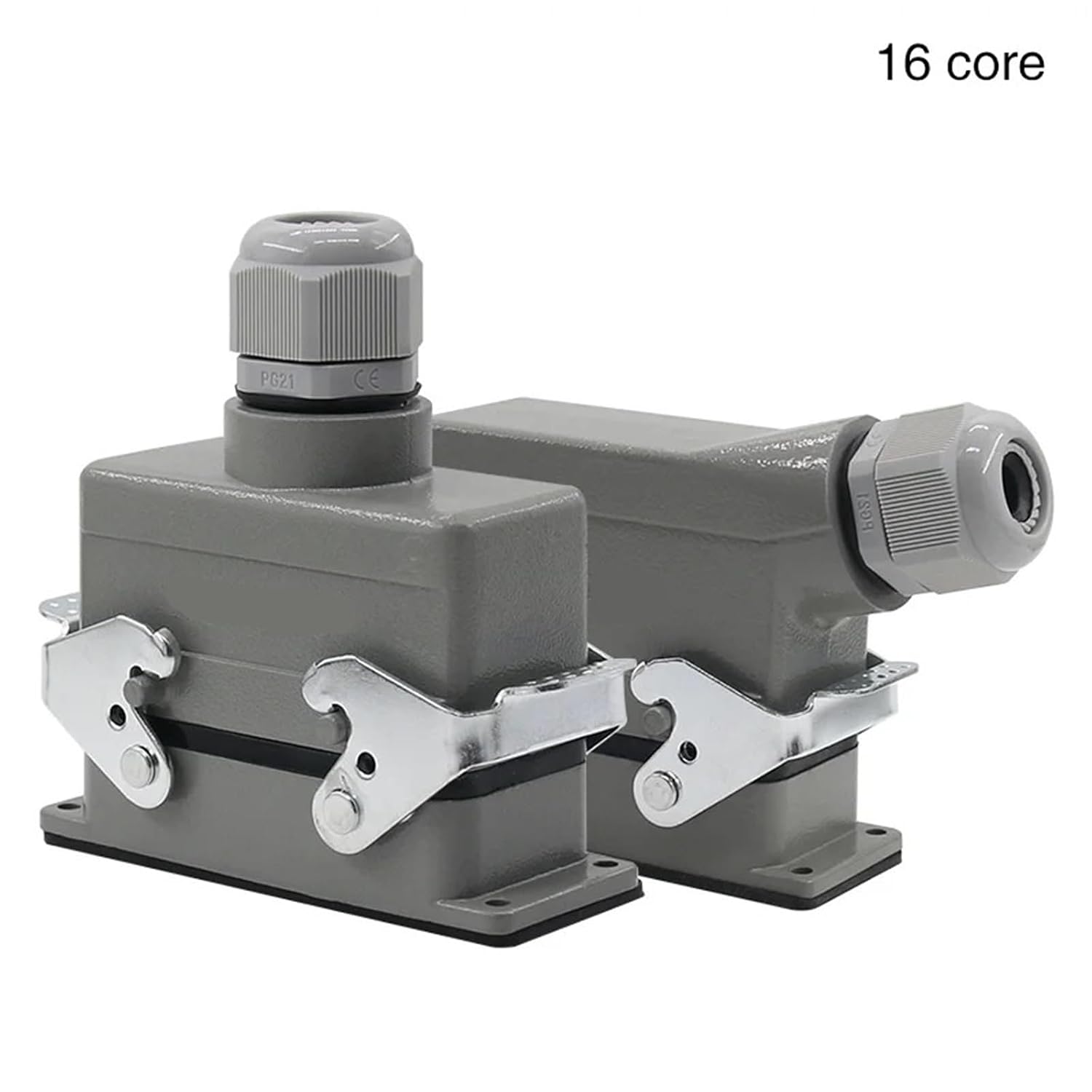Rectangular H16B - HE - 016-1 Heavy 16 pin Connector line 16 a500v Screw feet of on the Side(Side Outlet.)