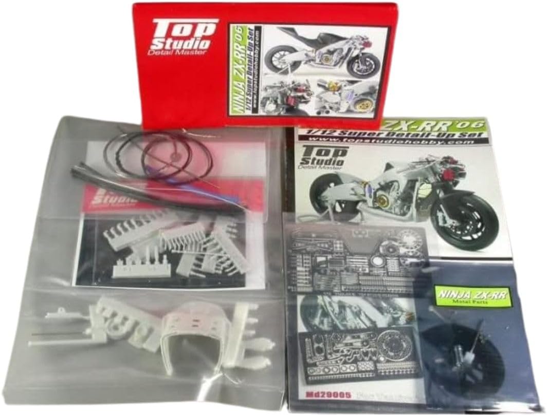 Tamiya 1/12 Kawasaki Ninja ZX-RR 2006 Super Detail Up Set - Top Studio Racing Motorcycle Model Kit MD29005