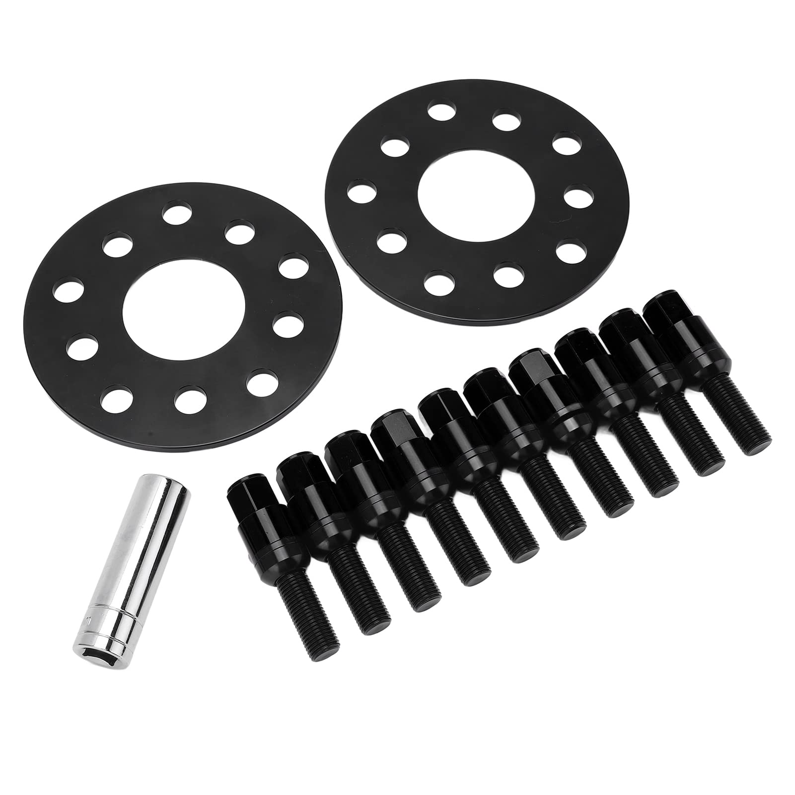 Domary Hub Centric Dystans Koła 5mm 2 szt. 5x112 Otwór Piasty Adapter Koła na Lata 1997-2008 T Reg 1999-2011 z 10 śrubami Kulowymi i Narzędziem Instalatora