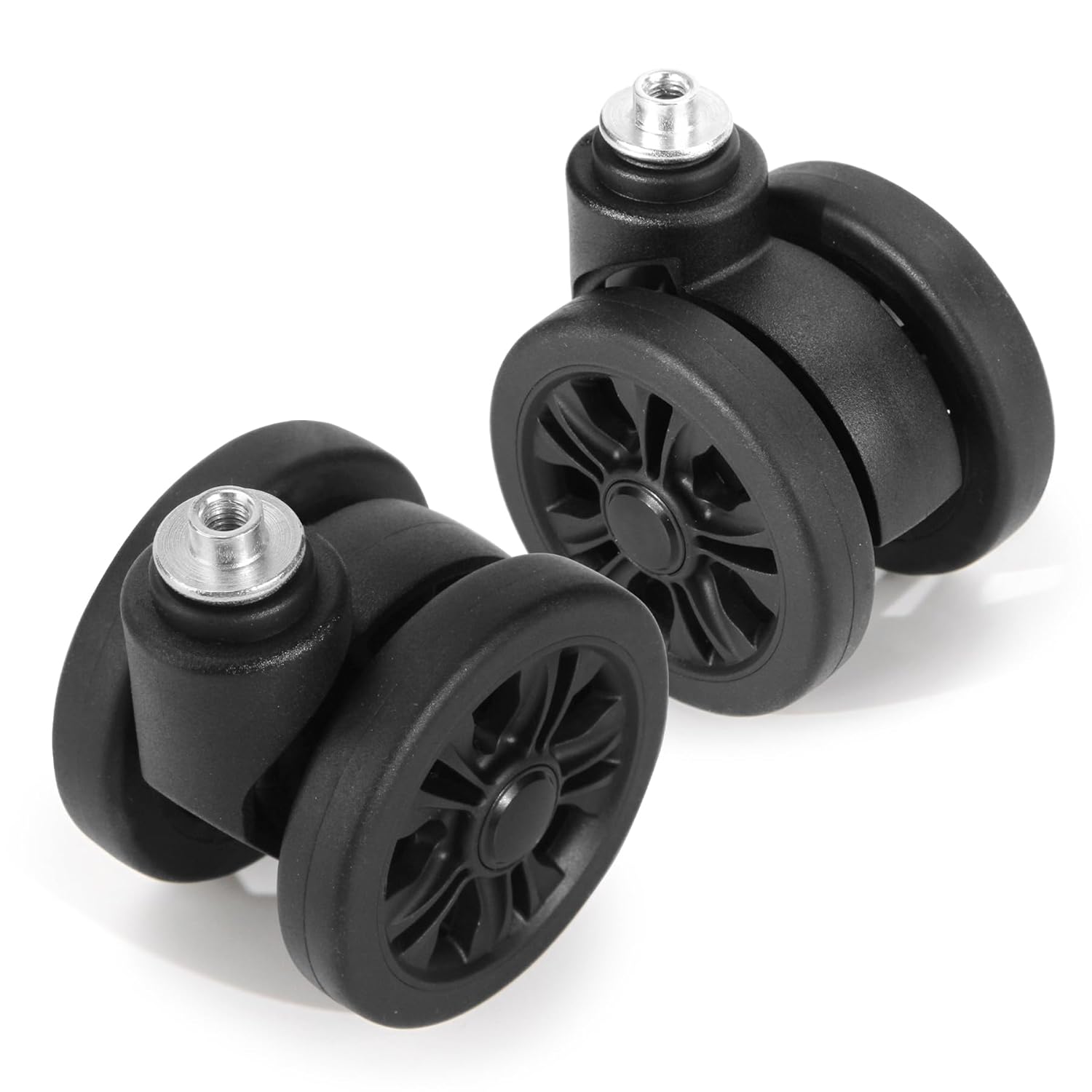 Domiella 2 Pack Luggage Replacement Wheels, Universal Suitcase Swivel Caster Wheels