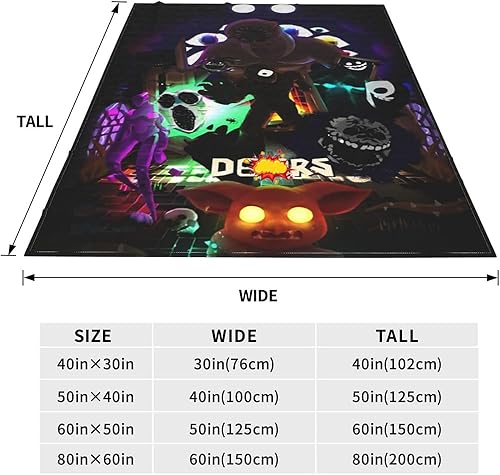 Miniatura 6 de Roblo-x Door-s Manta de hotel, manta de franela de juego de terror, manta de monstruo de juego, regalos de ropa de cama para niños y adultos, cama,