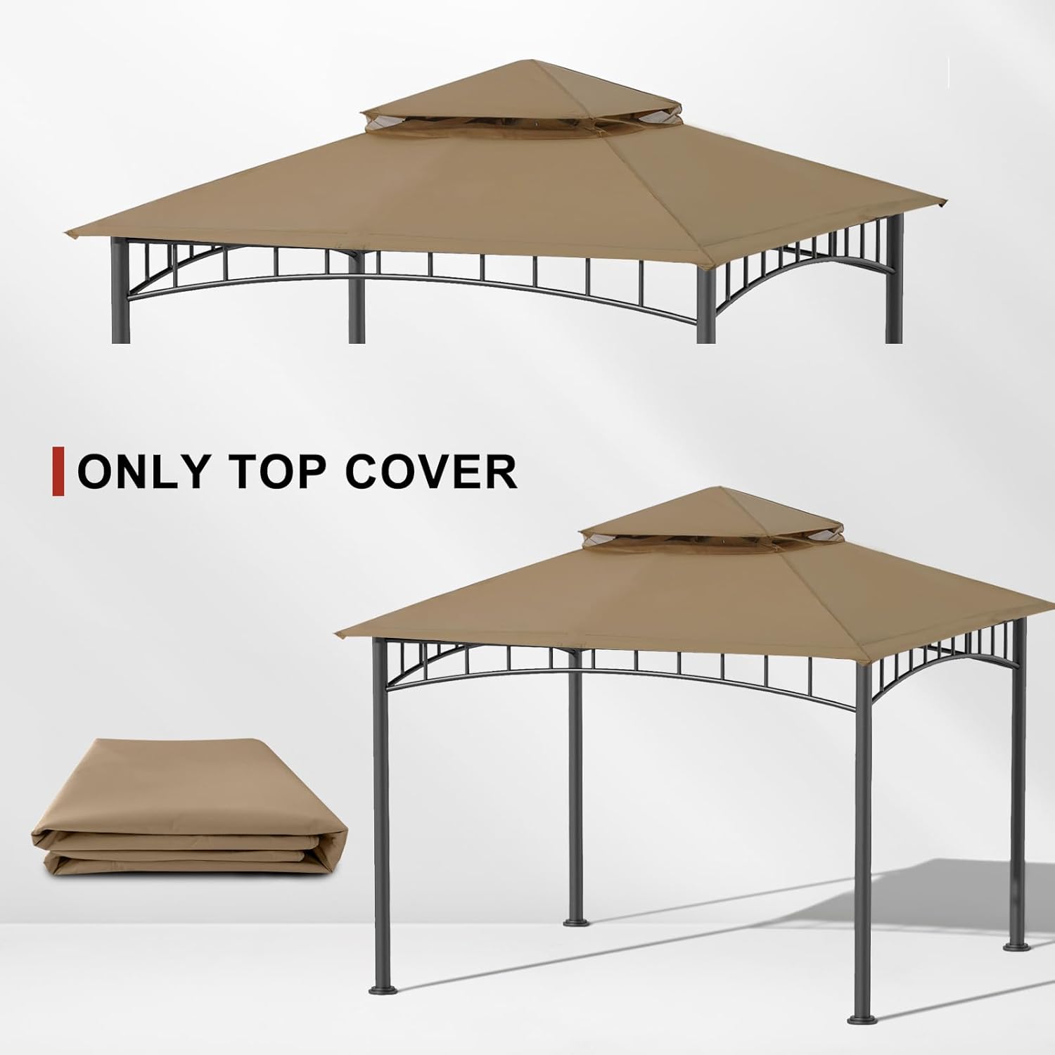 ABCCANOPY Replacement Top for L-GZ136PST Brown