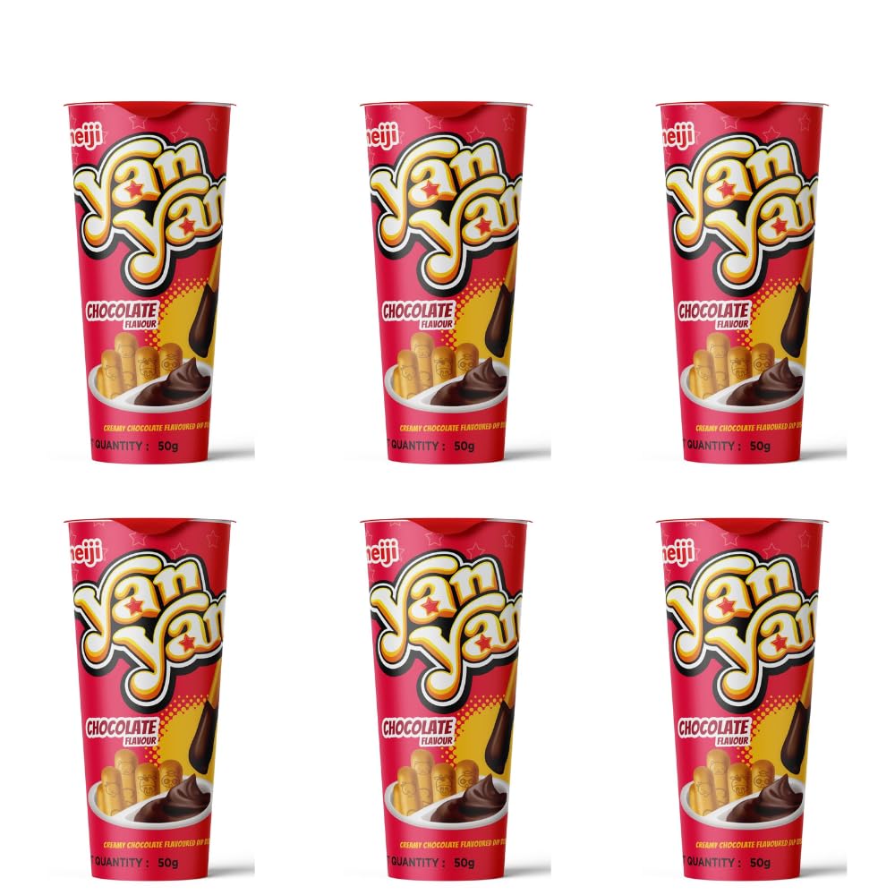 meiji Yan Yan Biscuits (Pack Of 6, Chocolate),540 Gram