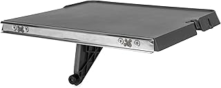Camco RV Rail Mount Table - Features Hook and Holes for Hanging Grill Utensils & Measures 16 13/16-Inches Wide x 12 11/16-Inches Deep (58175)