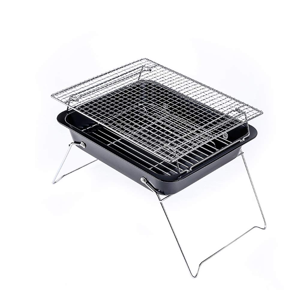 Barbacoa al aire libre con parrilla plegable portátil de acero inoxidable para portón trasero