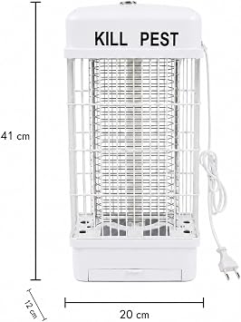 Coverzone Coverzone 41cm UV Işıklı Kule Tipi 10W Sinek Öldürücü Elektrikli Sivrisinek ve Haşere Öldürücü Cihaz,10 Watt Temizleme Hazneli 50m² Etki Alanı İç Mekan Kullanım | GLR RT-10W