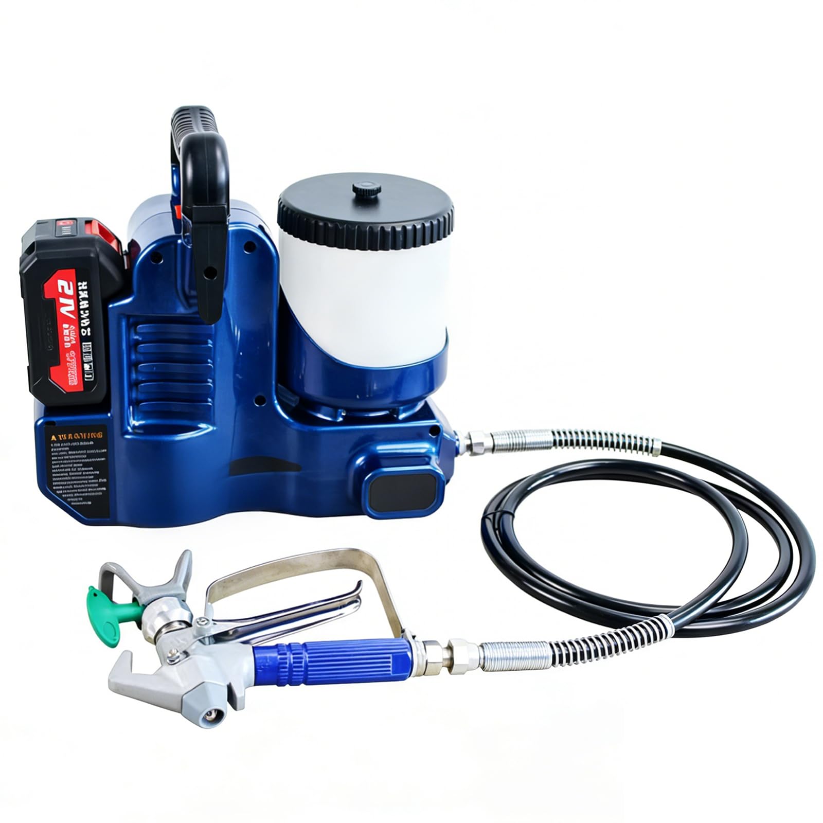 Pulverizador De Pintura Eléctrico Sin Aire 500w Quick Shot,6 Velocidades,Alta Presión,Manejo Fácil,Pistola Profesional,para Acabado Uniforme,Muebles Y Paredes Blue-2Battery