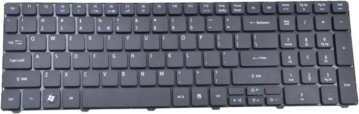 Eathtek Replacement Keyboard for Acer eMachines E440 E443 E529 E640 E640G E644 E729 E730ZG E732 E732G E732Z E732ZG G443 G443G G640 G640G G729 G730 G730G G730Z G730ZG series Black US Layout