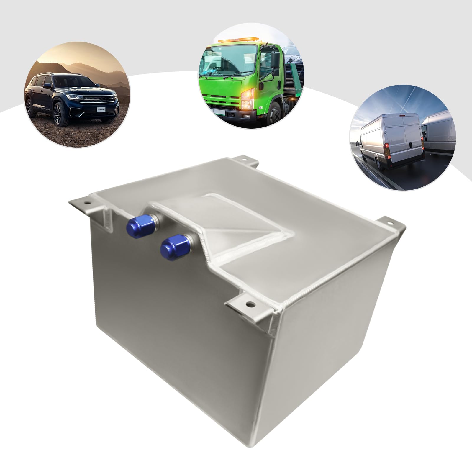 Serbatoio carburante in alluminio da 20 l, serbatoio da corsa, serbatoio del carburante, serbatoio dell'olio, dotato di sensore di livello dell'olio, per tram caldo e fuoristrada
