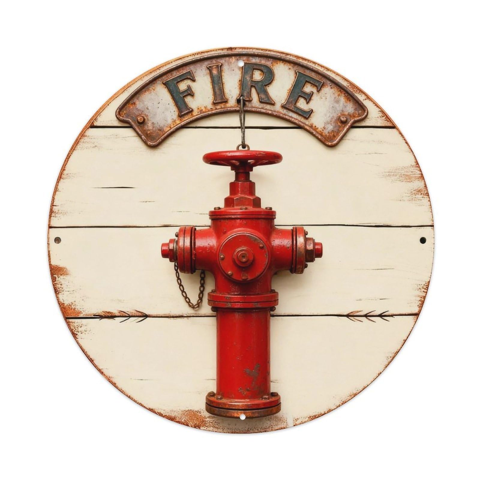 Fire Sign Metal Tin Sign Plaque