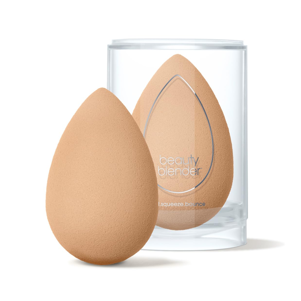 Beautyblender | Nude Beige Beauty Blender Makeup Sponge, Super-Soft Foam Easily Blends Foundations, Powders & Creams, Made in USA, Reusable, Washable, Streak Free Application, Vegan, Cruelty Free