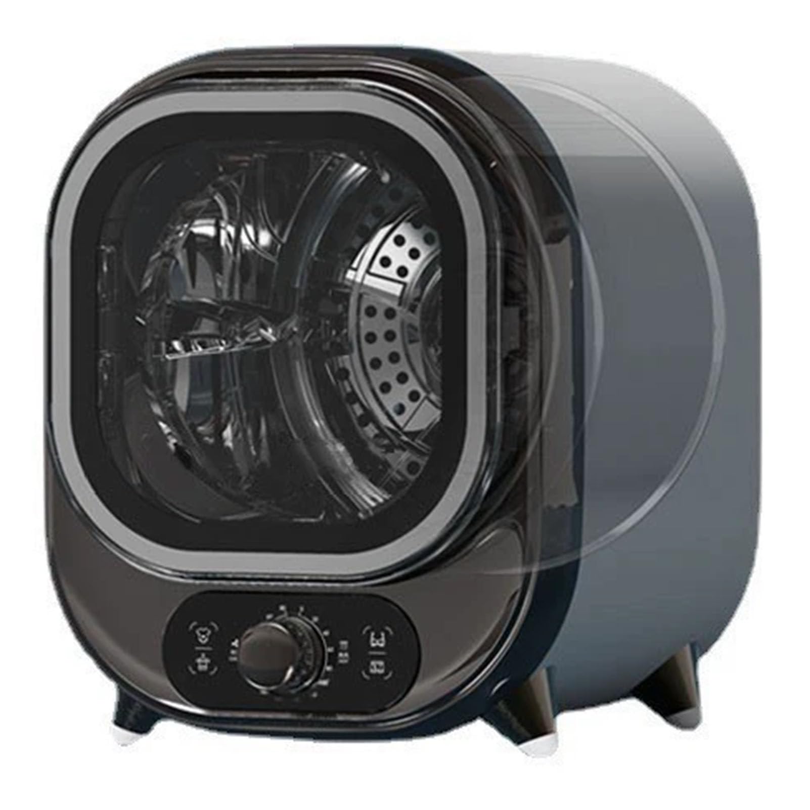 Secadora de Ropa portátil de condensación, Secadora de Ropa eléctrica compacta e Independiente con ventilación, Cilindro Interior de Acero Inoxidable y Capacidad de Carga de 0,8 kg Blue