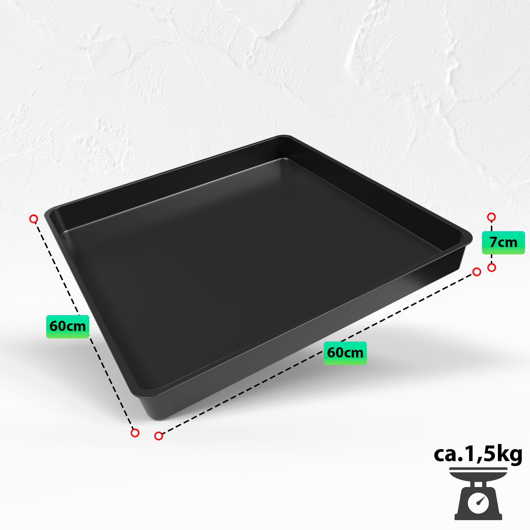 BigDean Pflanzschale groß 60x60x7cm ideal für anzüchten, Pflanzen & mehr