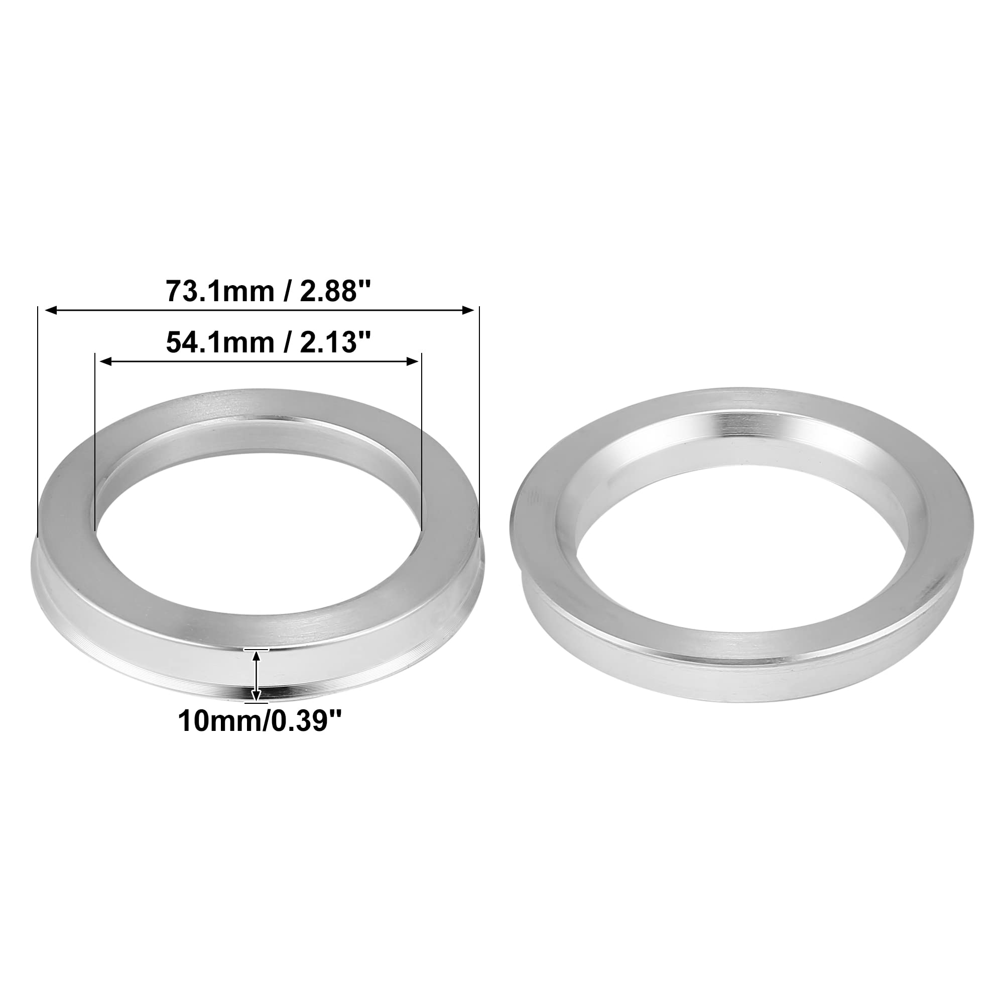 Anneaux Centraux De Moyeu En Alliage D'aluminium - Lot De 4, Diamètre Intérieur 54.1 Mm, Extérieur 59.1 Mm - Pour éliminer Les Vibrations De Roue
