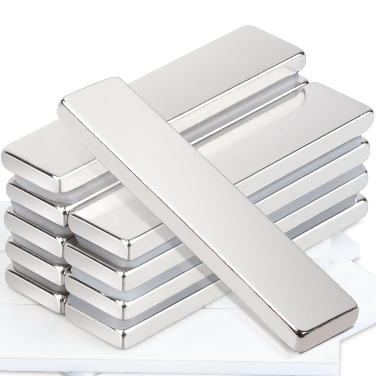 Amazon.co.jp: 10個セット 40x10x3mm 超強力磁石 ネオジム磁石 長方形 