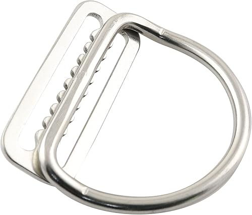 Miniatura 2 de Doblar con autógena anillo en D hebilla dentada 2.402x0.906x0.197 in 316 acero inoxidable anillo en D submarino buceo cinturón titular