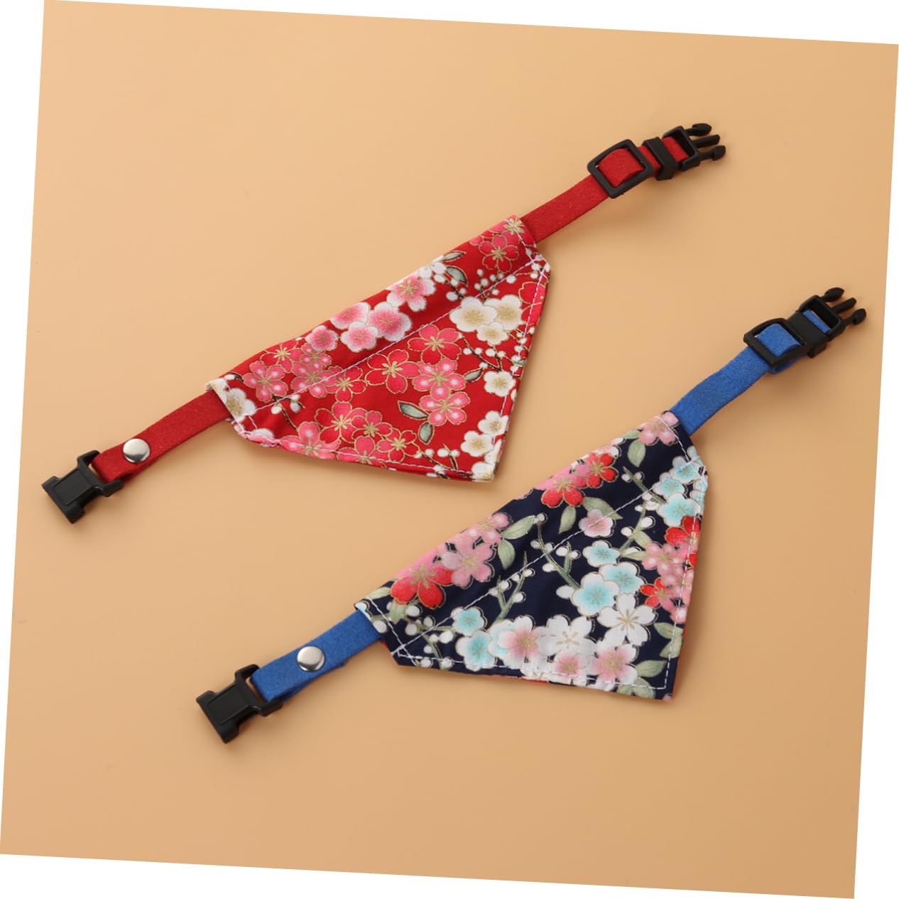Kisangel 6pièces Collier Bandana pour Chien De Motif Floral Élégant Accessoires Animaliers Réglables Et Confortables