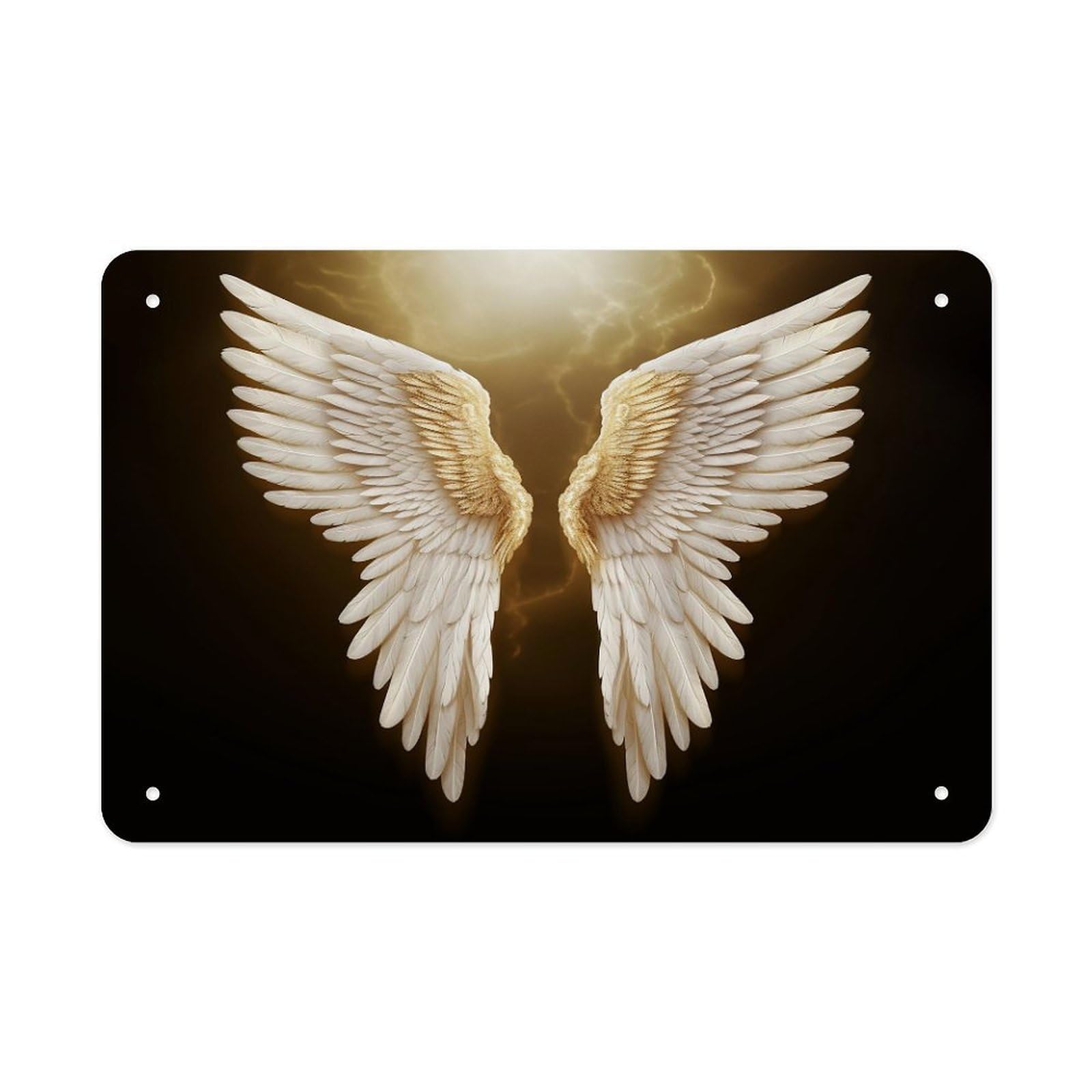 Fodpand Style Angel Wing Wall Art Metal Signs Tin Sign