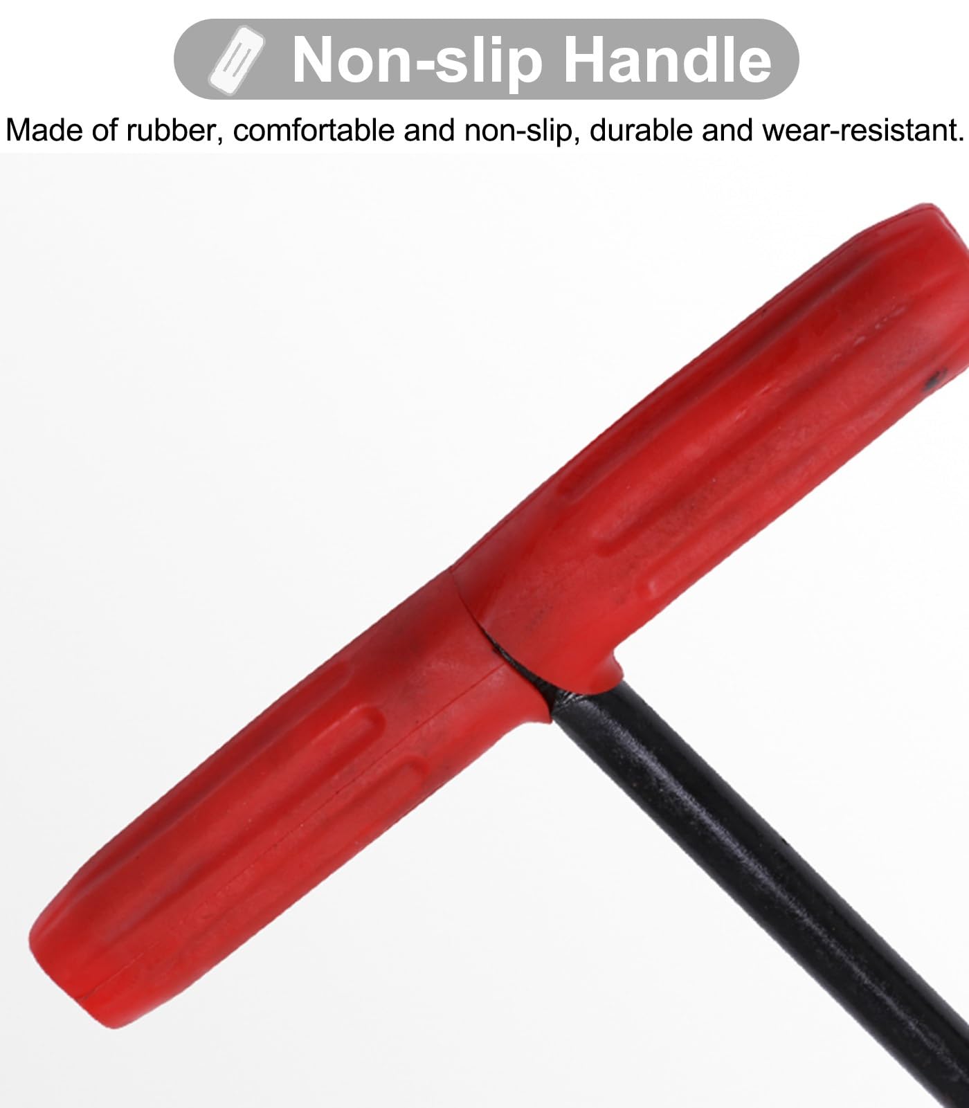 Gancho para Tapa de Alcantarilla 2 X Gancho de Boca de Barra en T Antideslizante Rojo, Gancho al Aire Libre de la Puerta de la Persiana Enrollable, Llaves Originales de Elevación de Pozos de Tamaño Pr