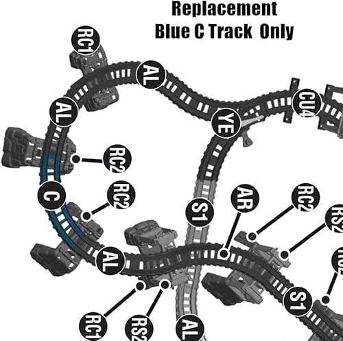 Miniatura 2 de Pieza de repuesto para Thomas and Friends Train Track Playset - HHV21  Crystal Caves and Trains Mega Set  Reemplazo Blue C Track  Funciona muy bien