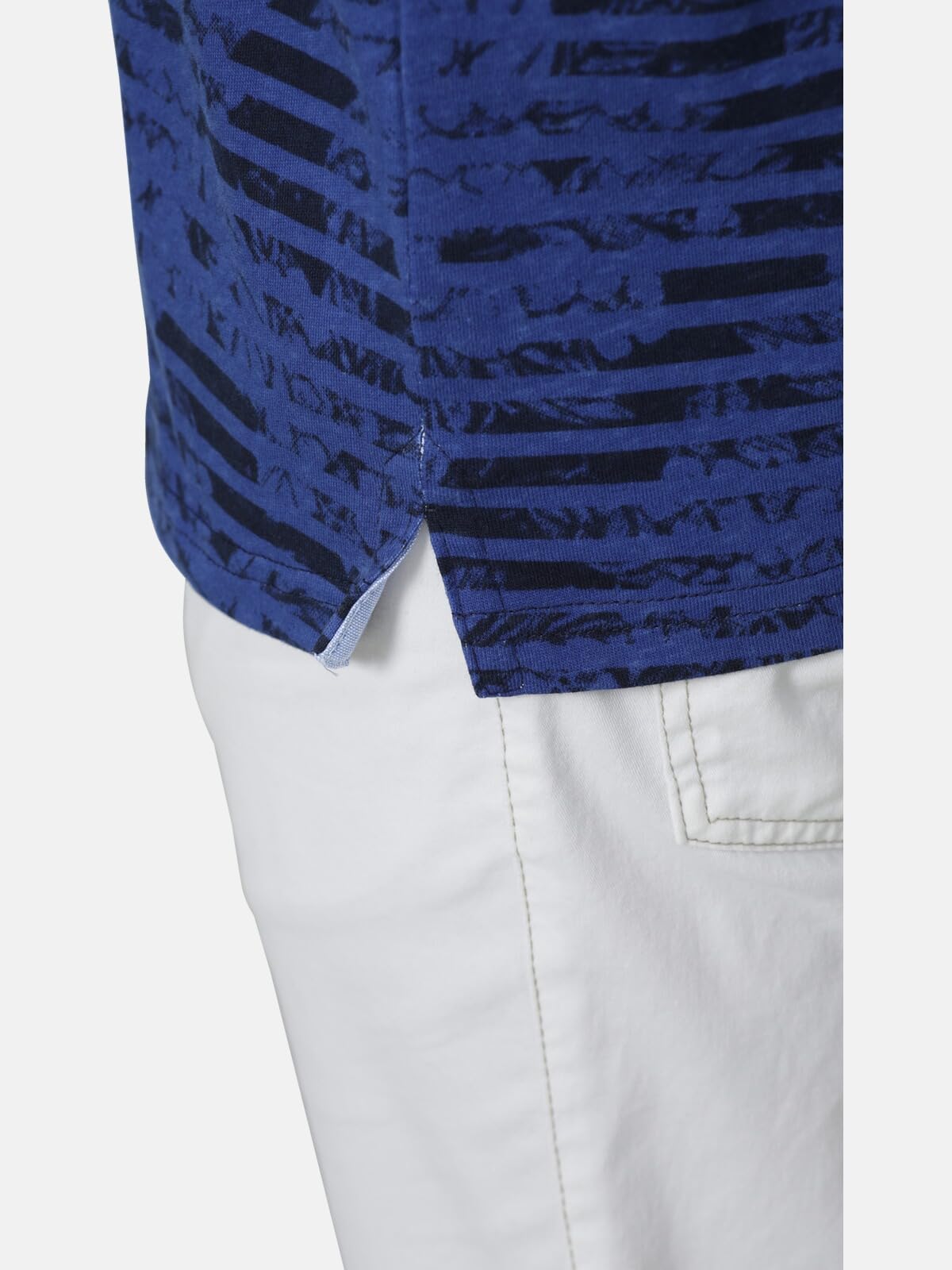 BABISTA Herren Poloshirt Fiorezza | gestreift, mit Polo-Kragen, Männer Freizeit-Shirt mit Streifen, aus 100% Baumwolle, gemustertes Blau, bis Gr. XL