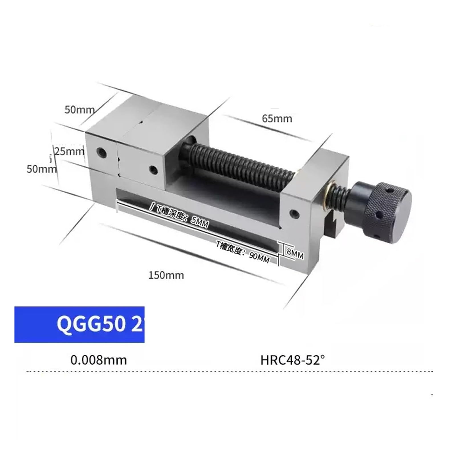 Morsa da banco in acciaio trafilato a freddo 1,5/2" Morsa for fresatrice for trapano a scorrimento trasversale 0,008 mm(2)