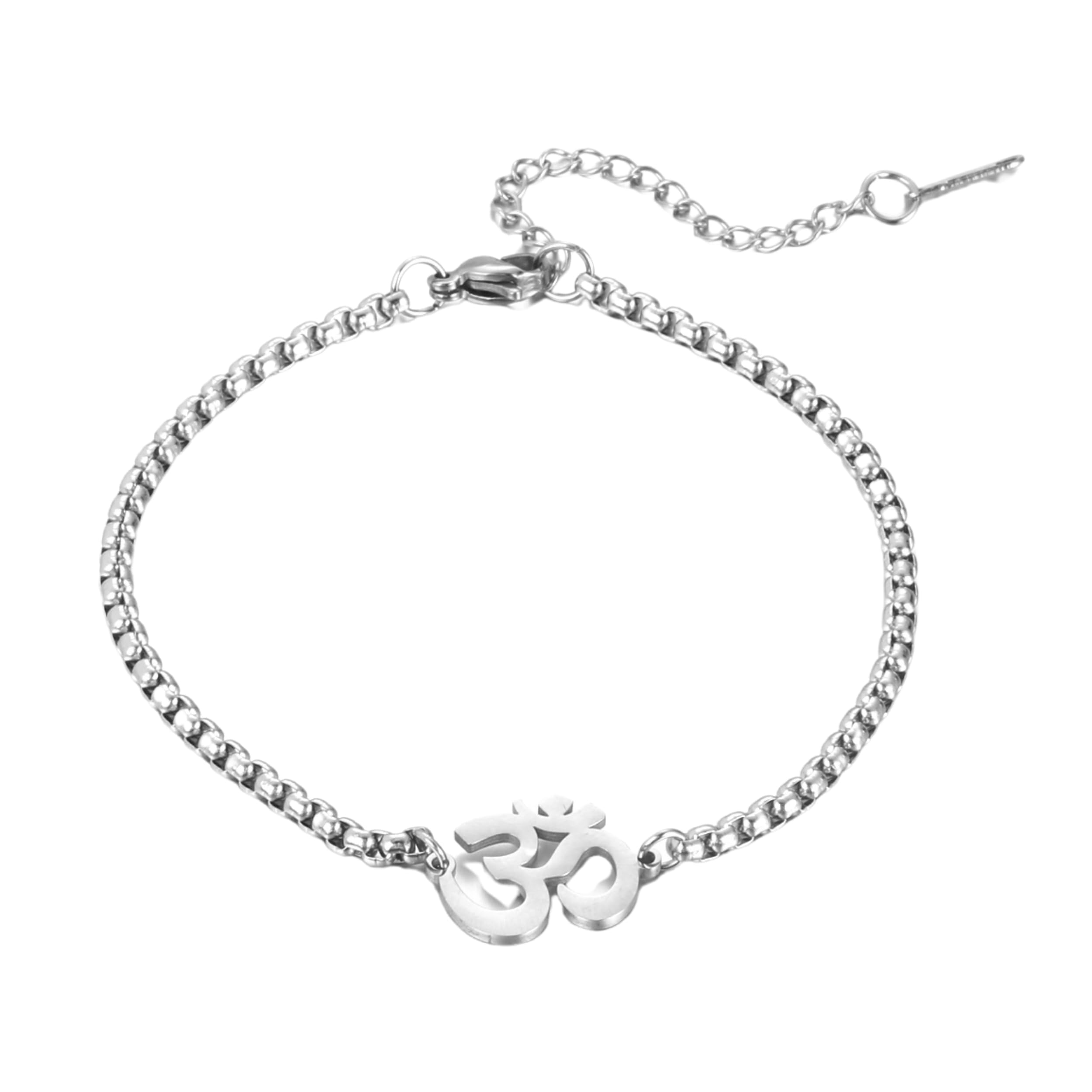 Salty Alpha OM Link Wrist Bracelet for Men | Hand Band for Boys | Fancy & Stylish Mens Accessories | Aesthetic Jewellery | Bracelets for Man, Husband & Boyfriend | Gift for Diwali, Anniversary, Engagement, Birthday & Everyday Wear (B0CTHSXL9Q) Amazon Price History, Amazon Price Tracker