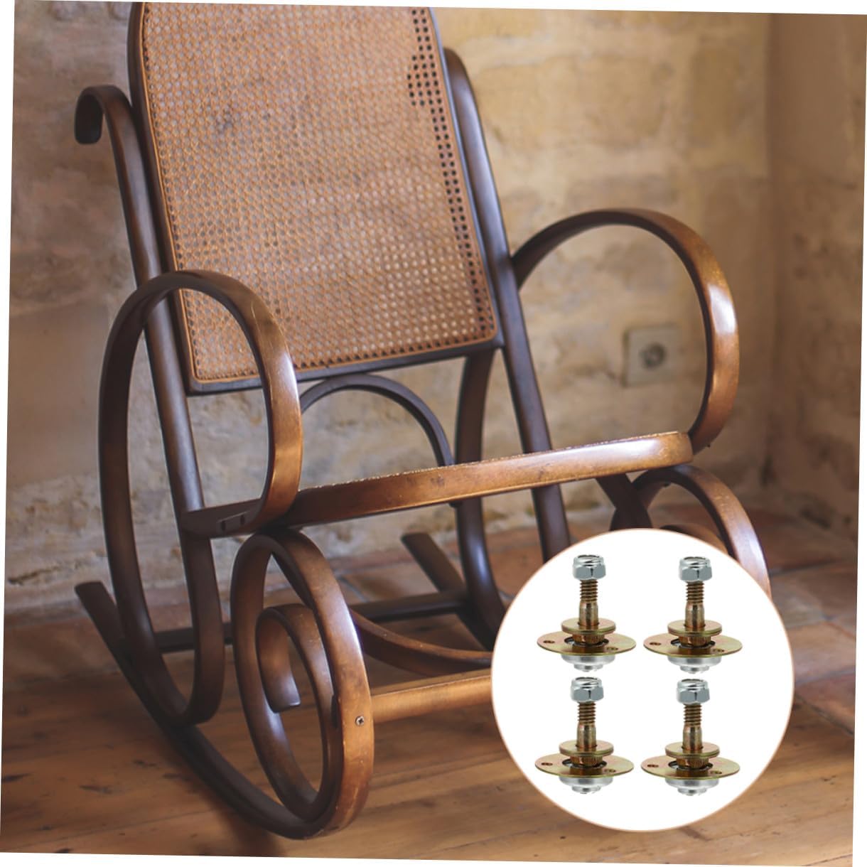 4pcs Rocking Chair Connecting for Nursery Glider Furniture Hardware Bearings
