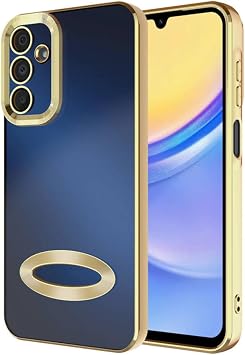 Samsung Galaxy A15 ile Uyumlu Kamera Korumal  Logo G steren Omega Kapak K l f Gold, ZR-Omega-Samsung A15 K l f