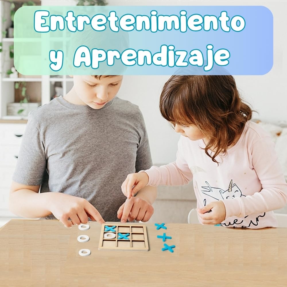 20 PCS Mini Juegos Tres en Raya, Regalos Cumpleaños Niños Colegio, Detalle Cumpleaños Infantil para Invitados, Alumnos Primaria, Madera Suave, Envase Individual para Regalos, Pack 20 Juegos 3 en Raya