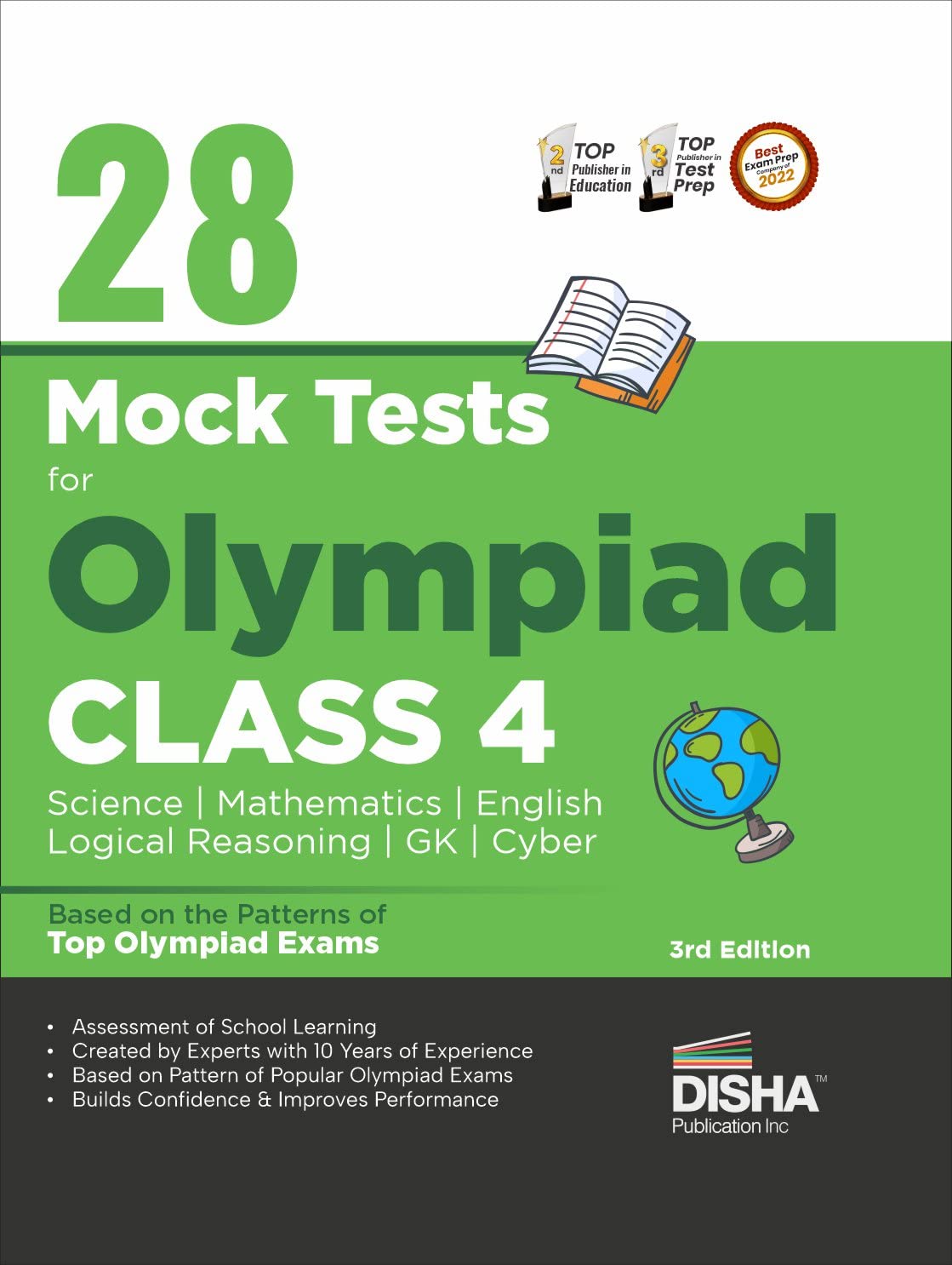 28 Mock Test Series for Olympiads Class 4 Science, Mathematics, English, Logical Reasoning, GK & Cyber 2nd Edition