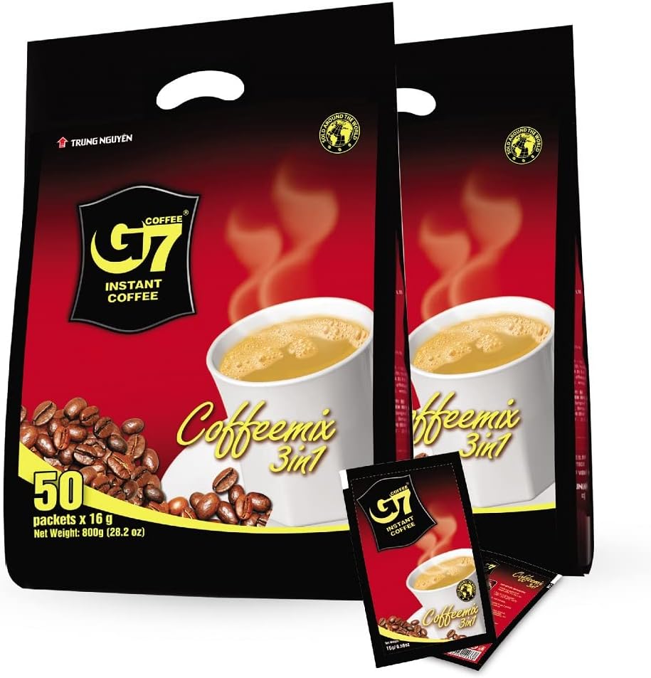 G7 3-in-1 Instant Premium Vietnamese Coffee, 50 Sticks (Pack of 2)