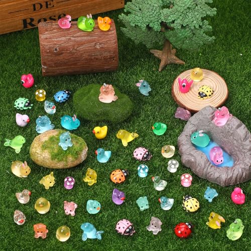 GGSTDDUP 300 Pcs Luminous Mini Resin Animals, Tiny Resin Animals Figurines by GGSTDDUP - Used condition - Image 5
