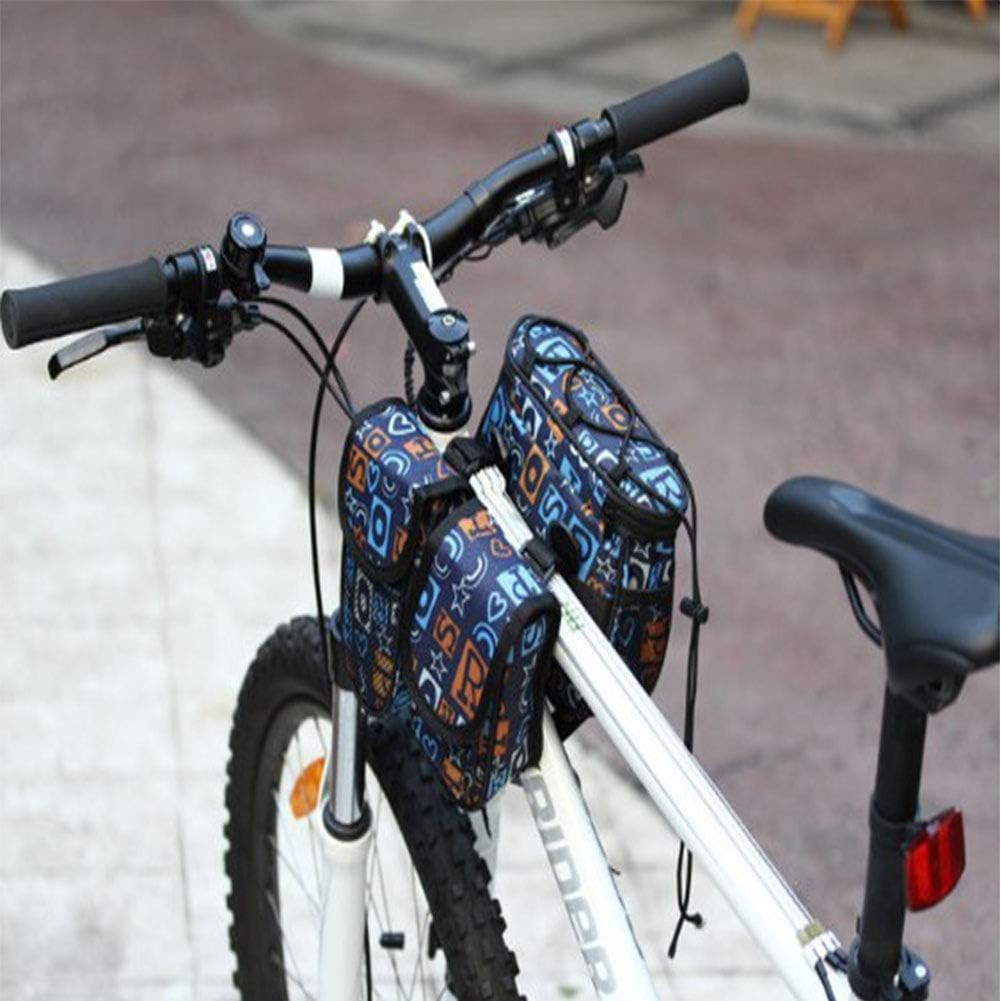 Bike Front Frame Bag,Universal Bicycle Motorcycle Handlebar Bag, Canvas Four in One Big Capacity, Professional Bicycle, 1Pack,Red (Color : Red) (Blue) image 2