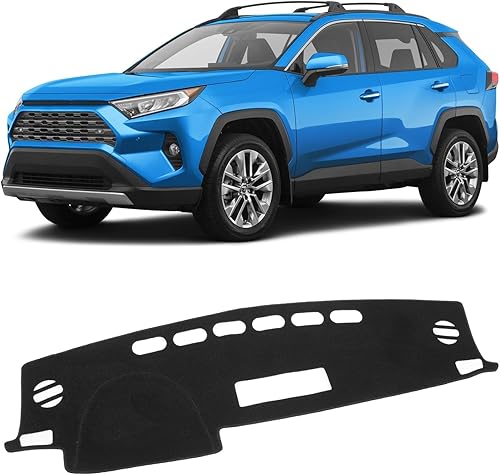 KUST Cubierta de salpicadero de automóvil para Toyota RAV4 2013-2018, conducción con mano izquierda, antideslizante, cubierta de tablero de consola