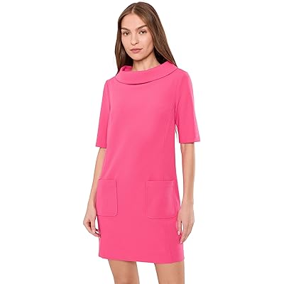 Платье Trina Turk Drape Neck Straight Fit Dress