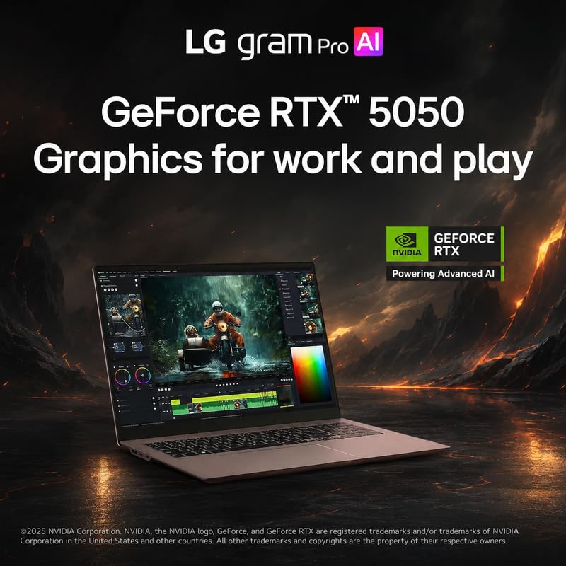 Image of LG gram Pro Max Gaming Laptop RTX 5050 32GB RAM 2TB Core Ultra 9 386H